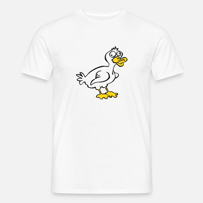 Doofe Ente - Männer T-Shirt - Weiß