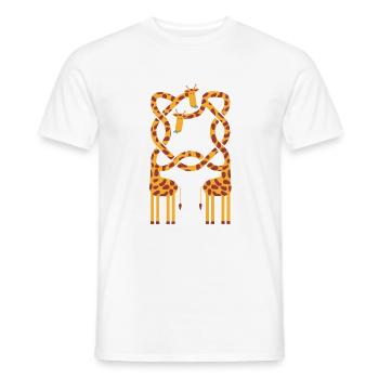 L'amour des girafes - T-shirt homme - blanc - Devant - AI Model Male 178 dark (178cm)