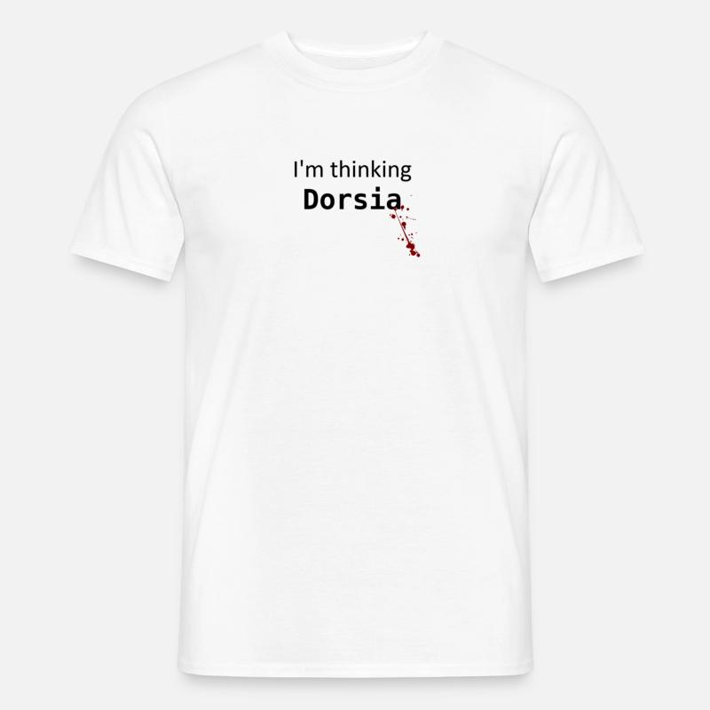 I'm thinking Dorsia - Männer T-Shirt - Weiß