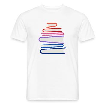 Livres - T-shirt homme - blanc - Devant - AI Model Male 178 dark (178cm)