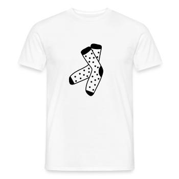 Socks stockings feet clothes - Men's T-Shirt - white - Front - AI Model Male 178 dark (178cm)