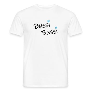 Bussi Bussi bayerisches Herzerl - Männer T-Shirt - Weiß - Vorne - AI Model Male 178 dark (178cm)
