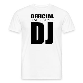 dj officiel - T-shirt homme - blanc - Devant - AI Model Male 178 dark (178cm)