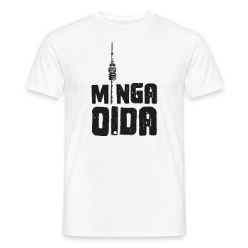 Minga Oida - München Alter - Männer T-Shirt - Weiß - Vorne - AI Model Male 178 dark (178cm)