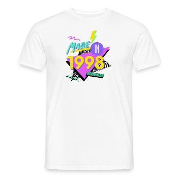 1998 NEON 90s Shirt Design - Men's T-Shirt - white - Front - AI Model Male 178 dark (178cm)