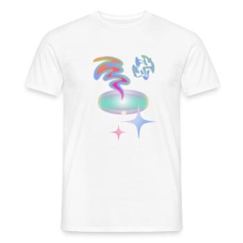Mengdesigns : Âmes volantes - T-shirt homme - blanc - Devant - AI Model Male 178 dark (178cm)