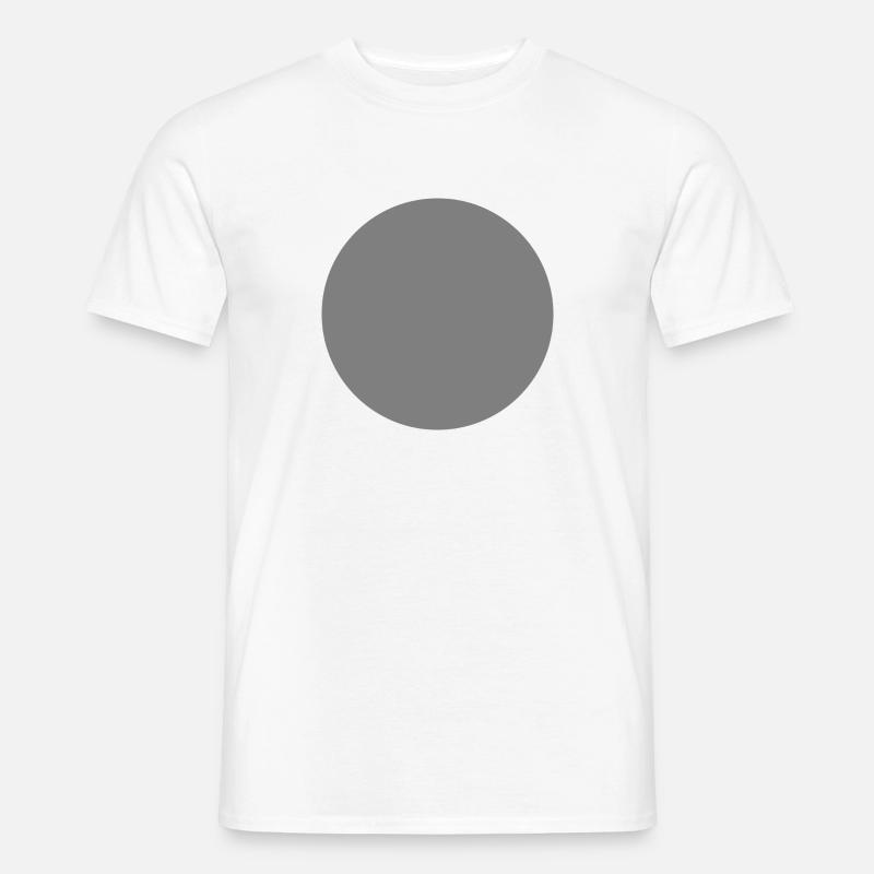 Kreis grau - Männer T-Shirt - Weiß