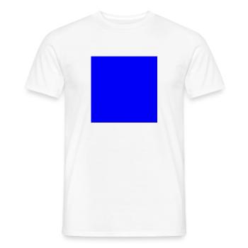 Quadrat blau - Männer T-Shirt - Weiß - Vorne - AI Model Male 178 dark (178cm)