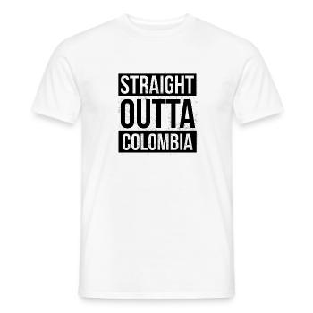 Straight Outta Colombia! - Männer T-Shirt - Weiß - Vorne - AI Model Male 178 dark (178cm)