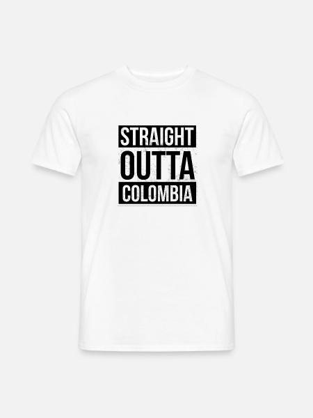 Straight Outta Colombia! - Men's T-Shirt - white