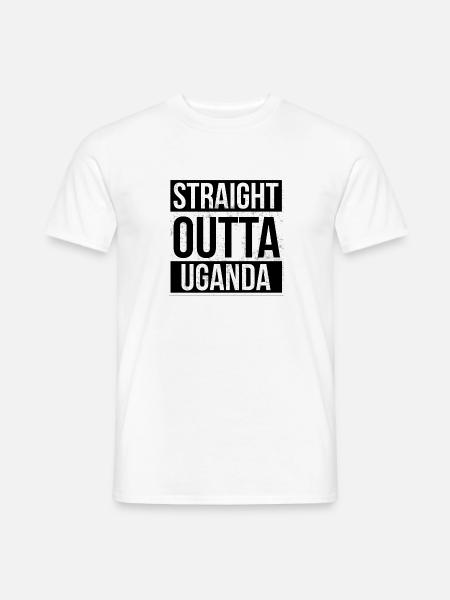 Straight Outta Uganda! | Best country - Men's T-Shirt - white