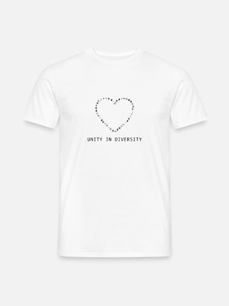 Unity in Diversity Print Religion Freiheit - Männer T-Shirt - Weiß