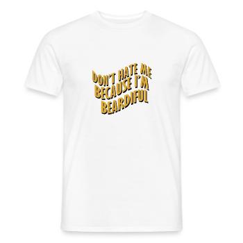 Beard Bearer Present Real Man Hairy - Men's T-Shirt - white - Front - AI Model Male 178 dark (178cm)