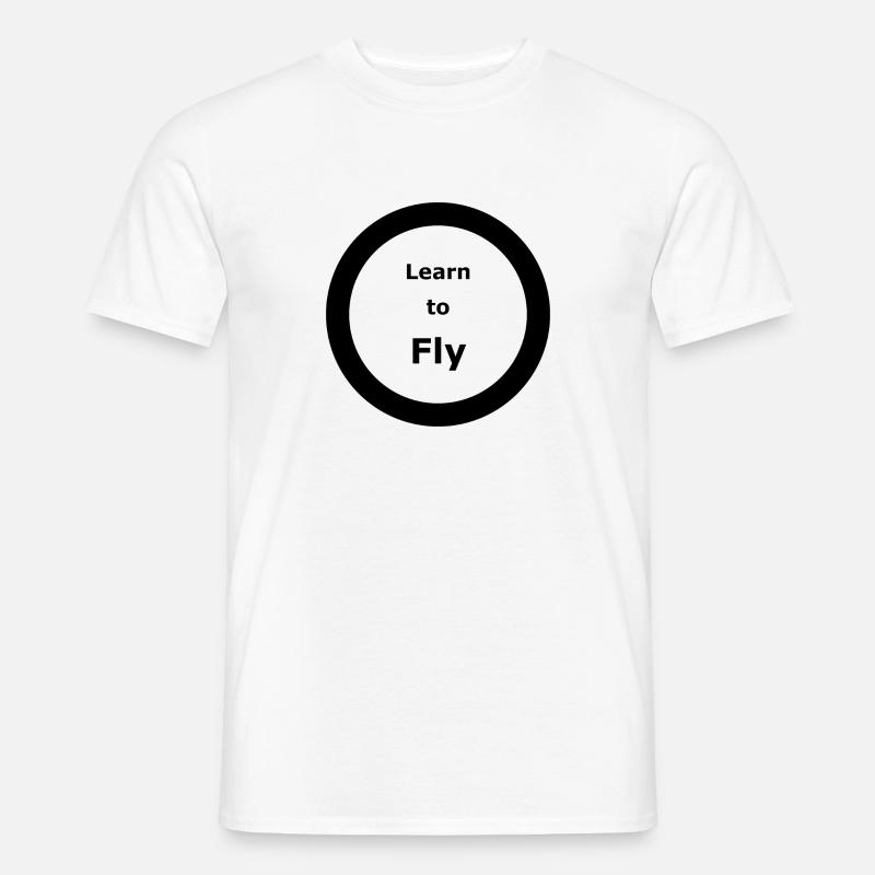 Vorlage 3000x3000 KREIS Learn to Fly 2 - Männer T-Shirt - Weiß