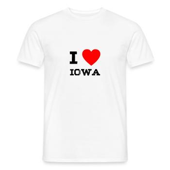 i love IOWA - Männer T-Shirt - Weiß - Vorne - AI Model Male 178 dark (178cm)
