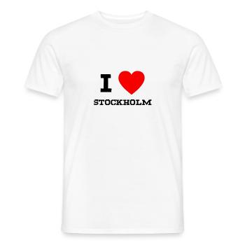 i love Stockholm - Männer T-Shirt - Weiß - Vorne - AI Model Male 178 dark (178cm)