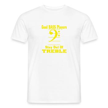 Bass Spieler - Männer T-Shirt - Weiß - Vorne - AI Model Male 178 dark (178cm)