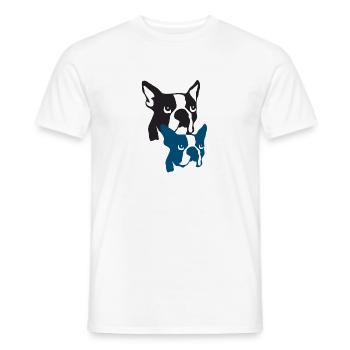 Boston Terrier Knochentiger - Männer T-Shirt - Weiß - Vorne - AI Model Male 178 dark (178cm)
