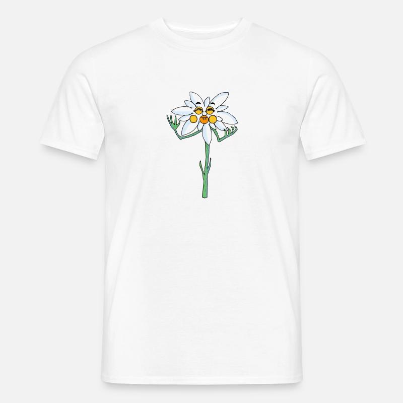 Edelweiss - Männer T-Shirt - Weiß
