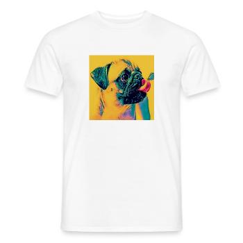 Pop-Art - Männer T-Shirt - Weiß - Vorne - AI Model Male 178 dark (178cm)