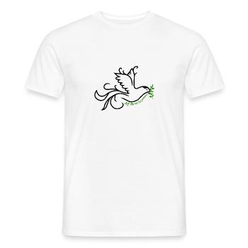 Friedenstaube - Männer T-Shirt - Weiß - Vorne - AI Model Male 178 dark (178cm)