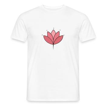 fleur de lotus - T-shirt homme - blanc - Devant - AI Model Male 178 dark (178cm)