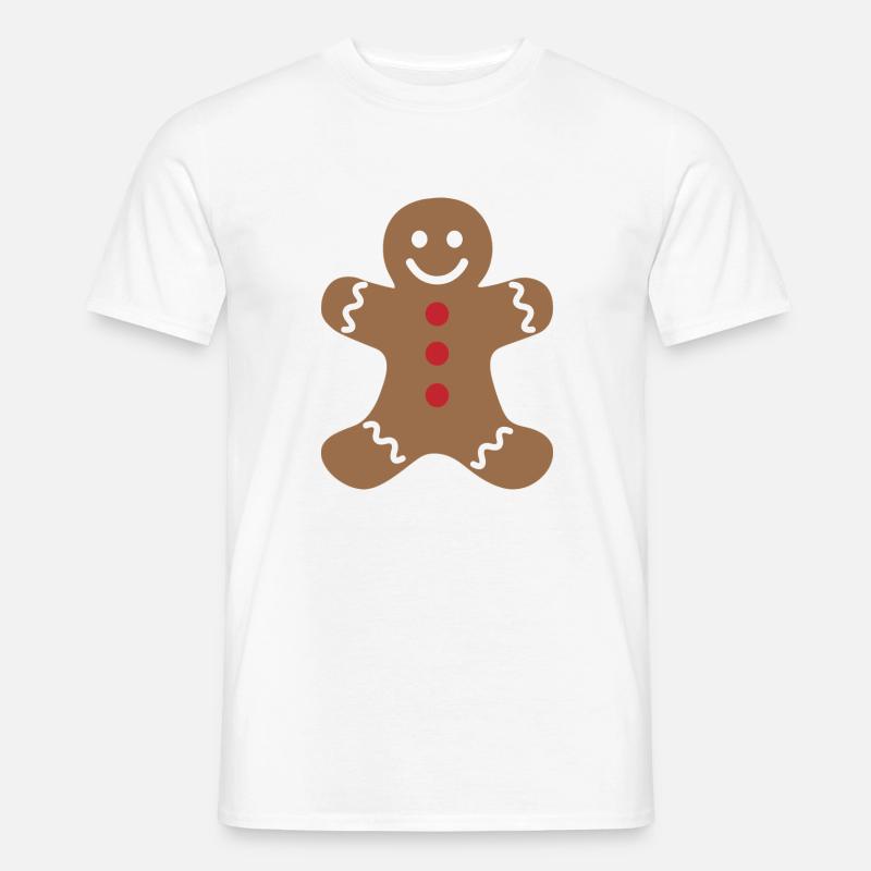 Lebkuchenmann - Männer T-Shirt - Weiß
