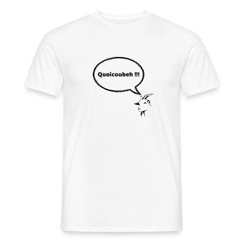 chèvre quoicoubeh ! - T-shirt homme - blanc - Devant - AI Model Male 178 dark (178cm)