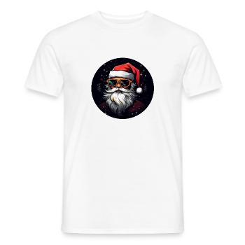 Père noël avec des lunettes - T-shirt homme - blanc - Devant - AI Model Male 178 dark (178cm)