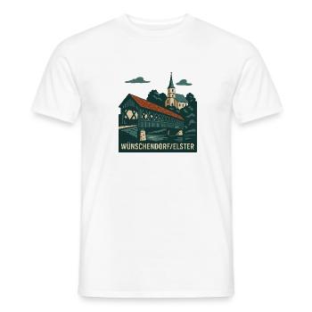 Wünschendorf - Männer T-Shirt - Weiß - Vorne - AI Model Male 178 dark (178cm)