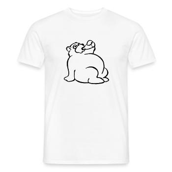 Saufbär - T-shirt homme - blanc - Devant - AI Model Male 178 dark (178cm)