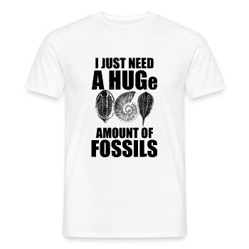 Fossilien Sammeln | Fossil Geologie Hobby Geschenk - Männer T-Shirt - Weiß - Vorne - AI Model Male 178 dark (178cm)