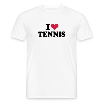 I love Tennis - Männer T-Shirt - Weiß - Vorne - AI Model Male 178 dark (178cm)