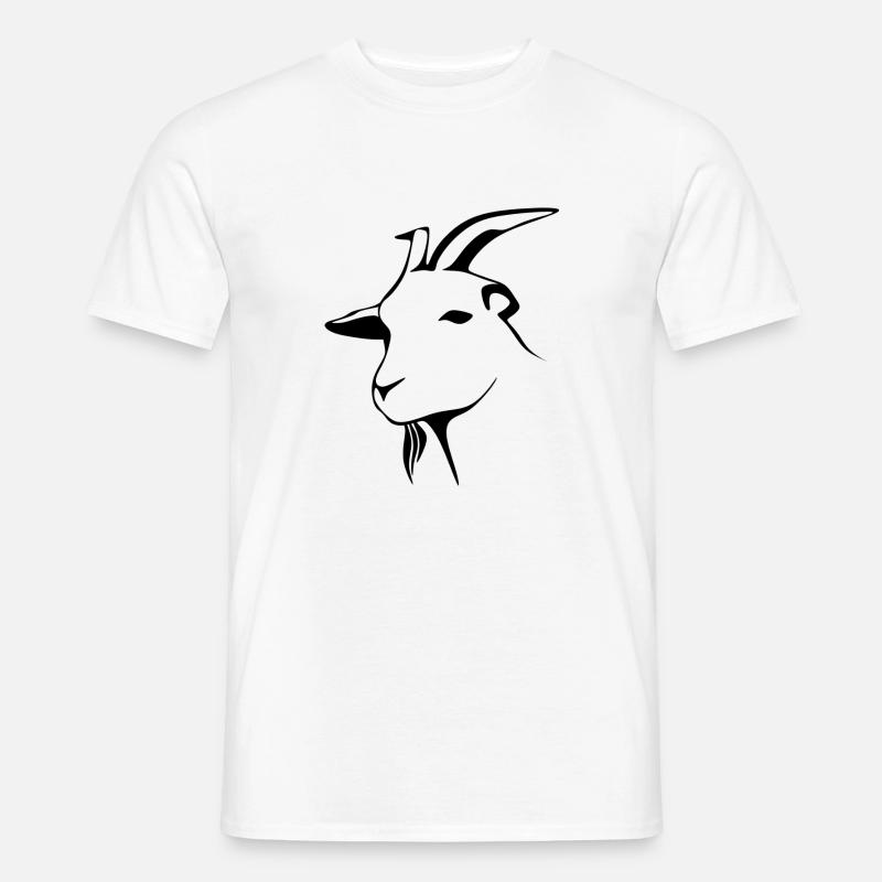 Ziege - Männer T-Shirt - Weiß