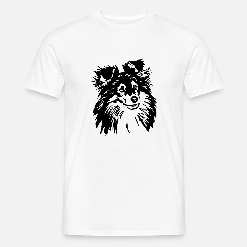 3 Sheltie - Männer T-Shirt - Weiß
