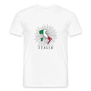 Cadeau Italie drapeau Italie italienne - T-shirt homme - blanc - Devant - AI Model Male 178 dark (178cm)