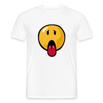 Smiley sick - T-shirt homme - blanc - Devant - AI Model Male 178 dark (178cm)