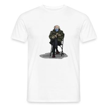 Grand-père sur une chaise pliante - T-shirt homme - blanc - Devant - AI Model Male 178 dark (178cm)