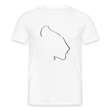 Löwin Line Art - Minimalistisch - Männer T-Shirt - Weiß - Vorne - AI Model Male 178 dark (178cm)