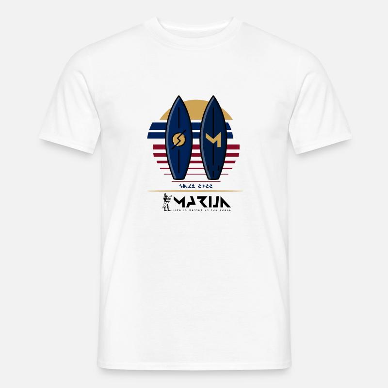 Coast Surf - Männer T-Shirt - Weiß