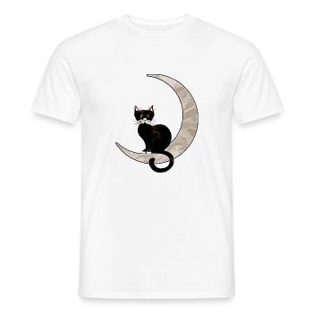 Cat - Men's T-Shirt - white - Front - AI Model Male 178 dark (178cm)