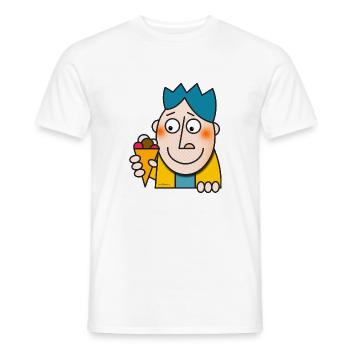 « crème glacée » - T-shirt homme - blanc - Devant - AI Model Male 178 dark (178cm)