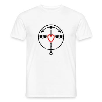 Happiness Harmony Love Partner Look Shirts - Men's T-Shirt - white - Front - AI Model Male 178 dark (178cm)