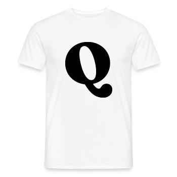 Buchstabe Q - Männer T-Shirt - Weiß - Vorne - AI Model Male 178 dark (178cm)