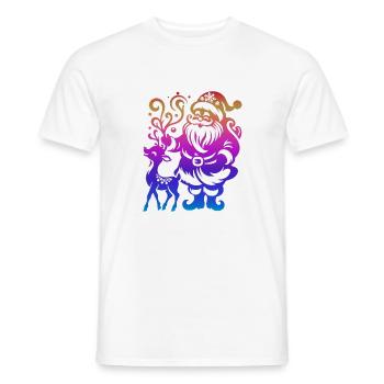 Xmas christmas santa clau naughty holidays winter - Men's T-Shirt - white - Front - AI Model Male 178 dark (178cm)