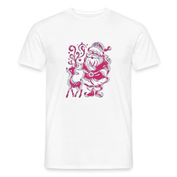 Weihnachten Weihnachtsmann Weihnachtsmann ungezogene Feiertage Winter - Männer T-Shirt - Weiß - Vorne - AI Model Male 178 dark (178cm)