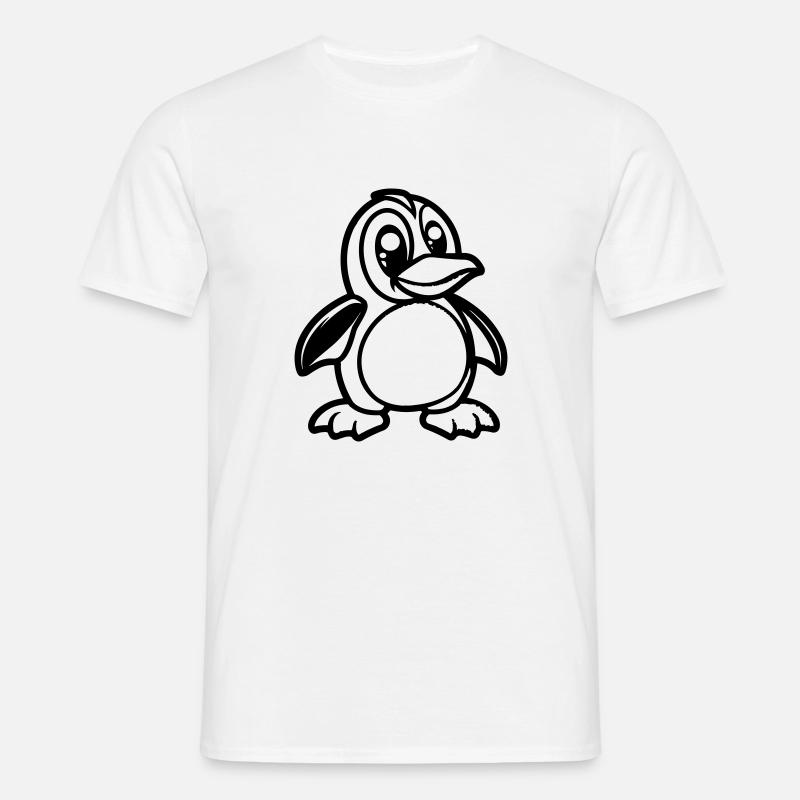 pinguin comic - Männer T-Shirt - Weiß