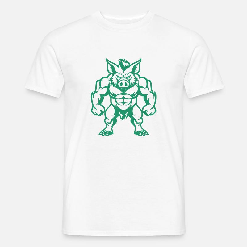 wildschwein comic - Männer T-Shirt - Weiß