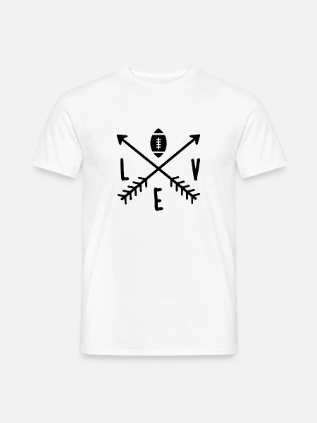 American Football Vintage Design - Männer T-Shirt - Weiß