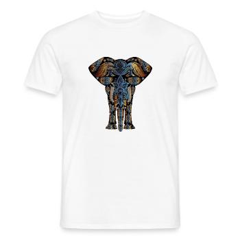 Elefant abstrakt Kunst Design spezial Geschenk - Männer T-Shirt - Weiß - Vorne - AI Model Male 178 dark (178cm)